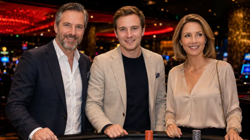 Casino-Experten am Casino-Tisch mit Jetons