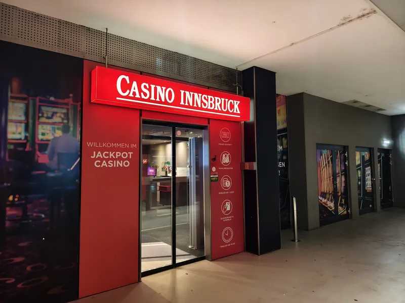 Eingang zum Jackpot Casino Innsbruck