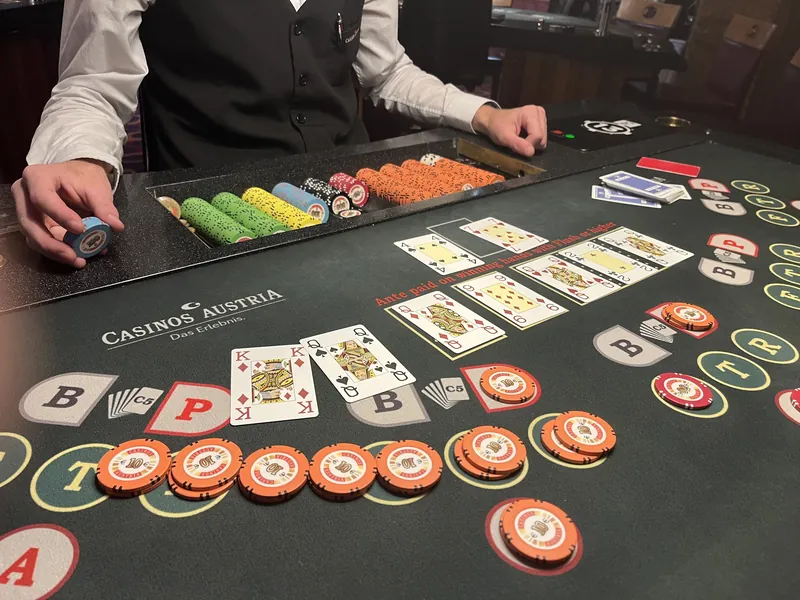 Blackjacktisch im Casino Seefeld mit Jetons